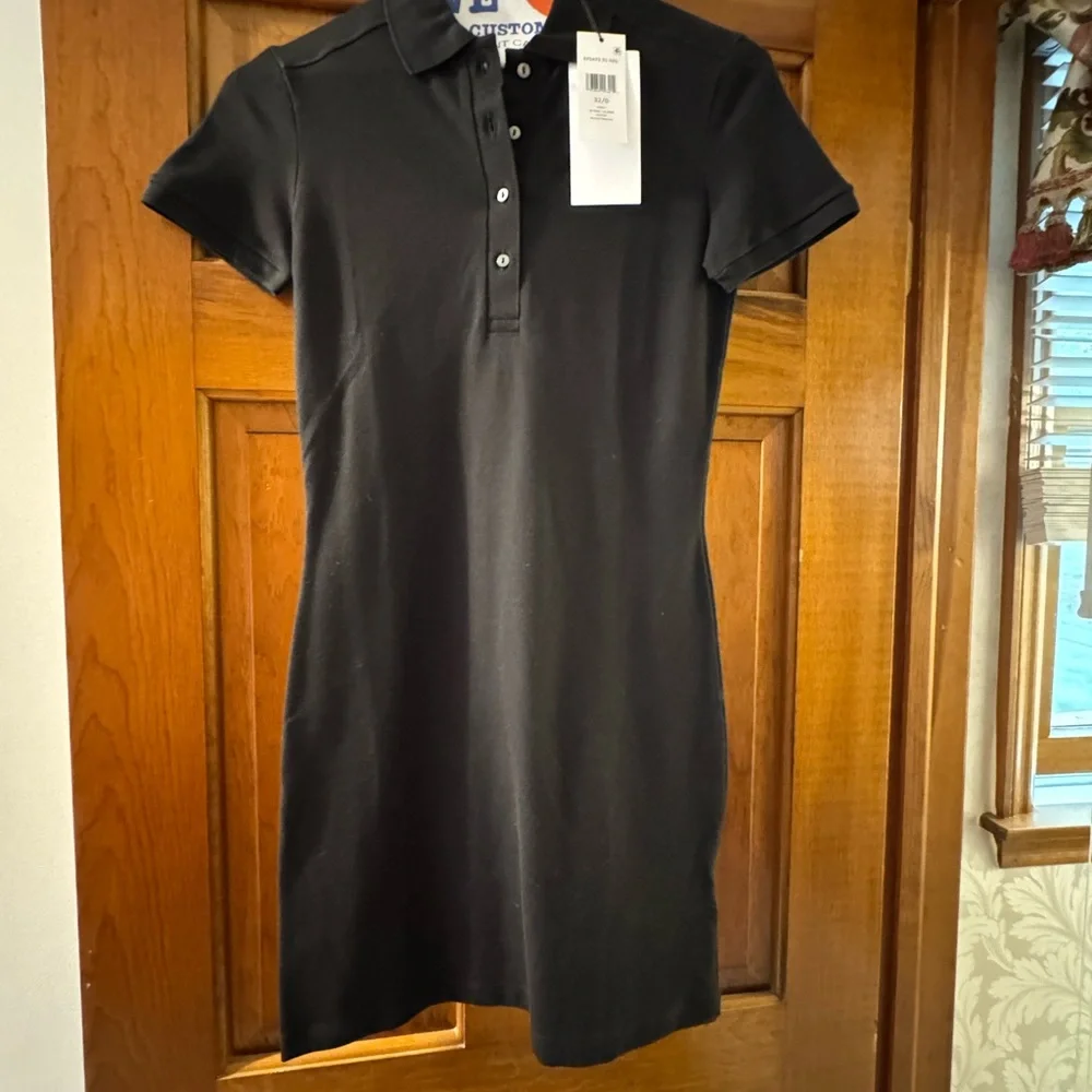 Lacoste Classic Black Polo Dress - Picture 2 of 3